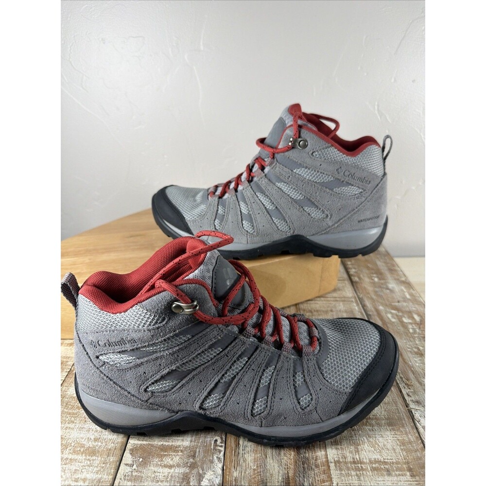 Columbia Women’s Crestwood Mid Waterproof Boots Size 7 Red/Gray